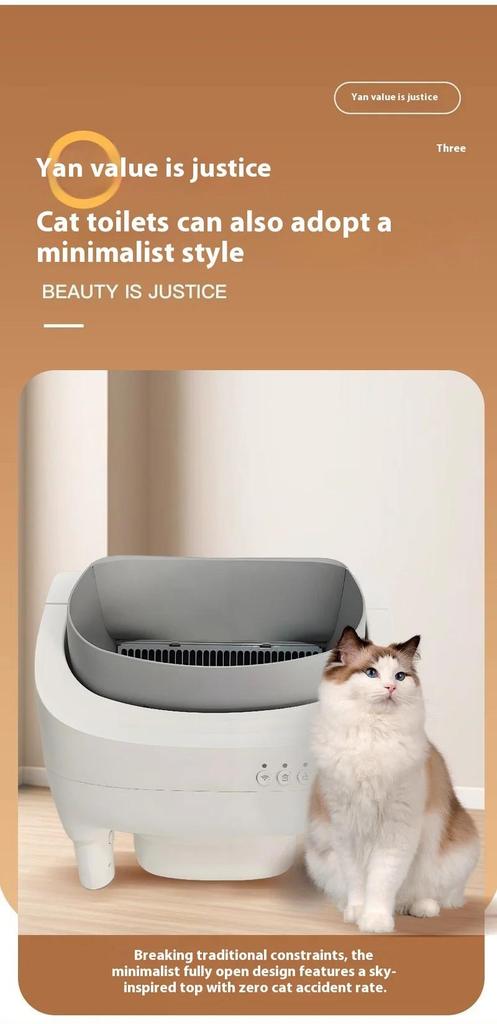 Hot promotion 11L Large Capacity Smart App Control Open-top Automatic cat - Box Basin with Dual Safety Sensors Self Cleaning