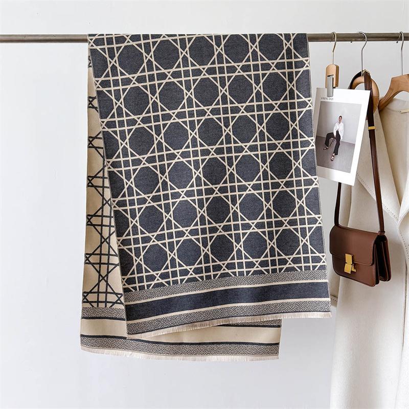 Кашемировый шарф для женщин, толстые зимние шапки, шаль, накидка, женское пончо из пашмины, люксовый бренд, Echarpe Femme, теплое одеяло Bufanda