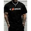Европейские размеры Мужская футболка Energie с принтом - Стиль Urban Chic, Мягкая и дышащая, Модная и универсальная, Привлекательный дизайн принта