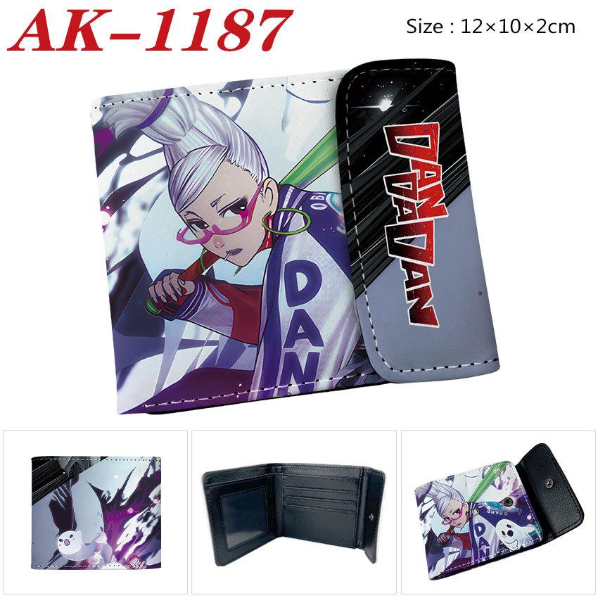 DAN DA DAN Anime PU Snap Button Bifold Wallet Cartoon Short Portable Card Holder 1pcs
