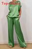 Polyester Lounge Suit With Spliced Design For Casual Women Spring Summer Wear