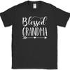 Blessed Grandma T-Shirt Family Love Grand Mother's Day Gift Text Tee