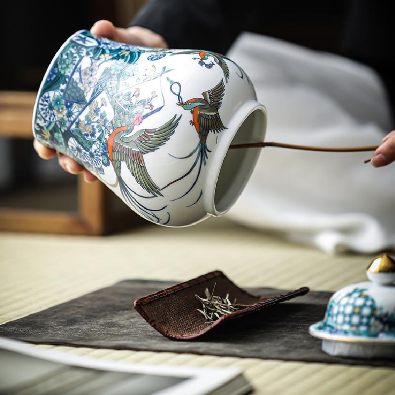 Китайский ретро-чайник, керамический герметичный чайник, домашняя коробка для чая, бутылка для хранения с крышкой, банка для имбиря, аксессуары для украшения чайного стола