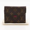 Louis Vuitton Portefeiulle Victorine Tri-fold Wallet M41938 Fuchsia Monogram Fuchsia Wine-red Monogram Canvas Women Used