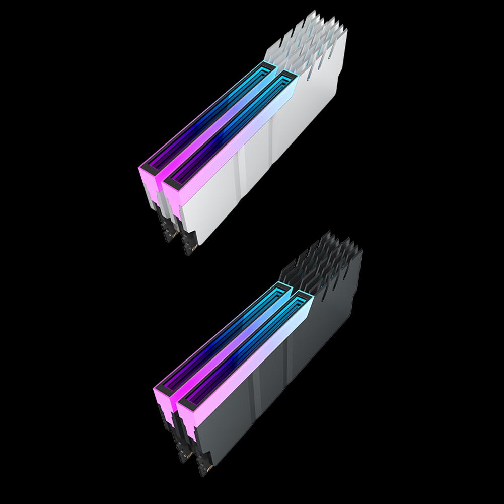 Радиатор для модуля памяти DDR4 DDR5 Охладитель Радиатор 5V 3PIN ARGB AURA Sync Алюминиевый сплав Термостойкость Компьютерные аксессуары