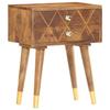 VidaXL Bedside Table 43 X 30 X 58 Cm Solid Mango Wood