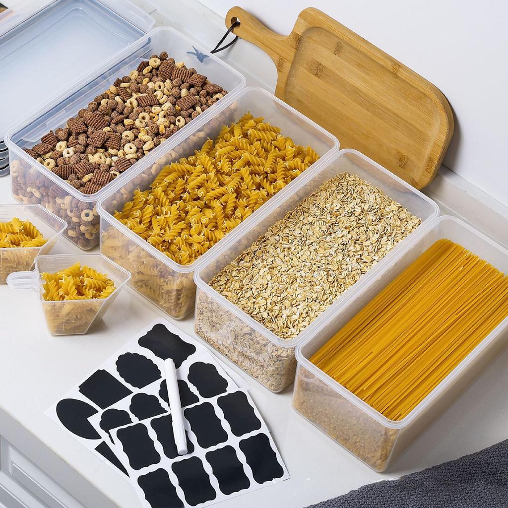 Желаемый контейнер для хранения, мерный стаканчик для макаронных изделий с этикеткой, герметичный контейнер, пластиковый контейнер для сухих продуктов, коробка, кухонный ящик для хранения x 15 x 11 см