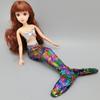Dolls Dress For Barbie Doll Gown Skirt Fashion Clothes For Barbie Dollhouse Sequin Mermaid Tail Dresses Toy 1/6 Doll Accessories