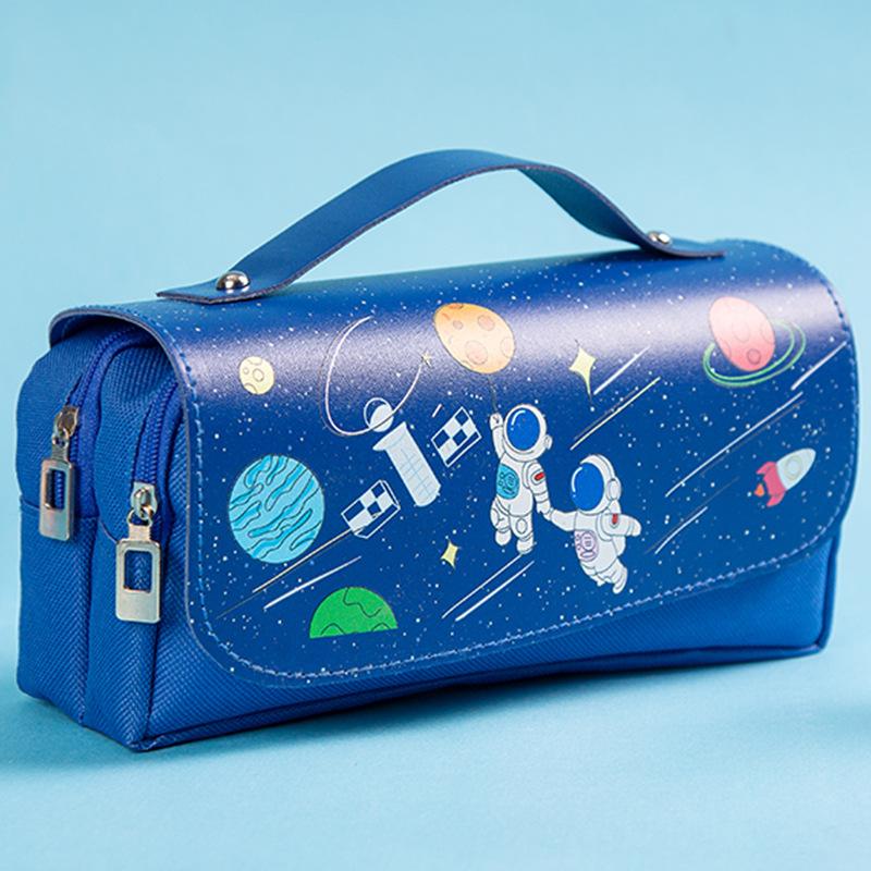 Канцелярский пенал, простой большой вместимости для девочки начальной школы, супер милый девчачий, пенал-сумка с функцией декомпрессии