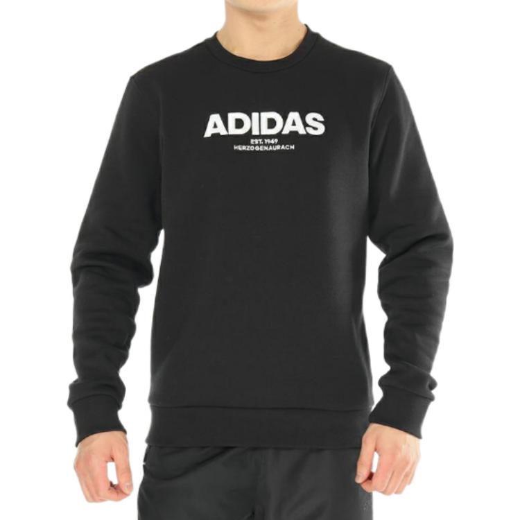 adidas Толстовки Мужские Черные С Круглым Вырезом Умеренные Обычные CZ9075