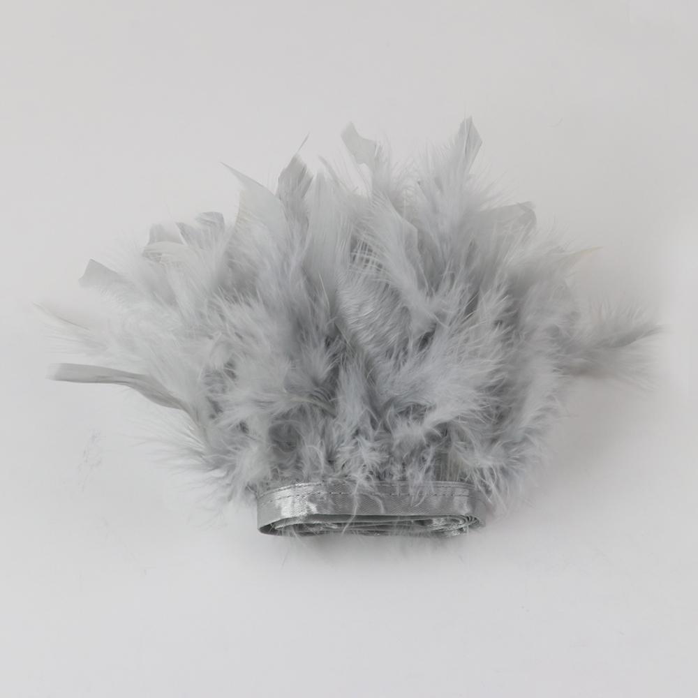 1/2М Белая отделка из перьев индейки 10-15СМ Пушистые перья Лента для поделок Карнавальная вечеринка Украшение одежды Швейные аксессуары