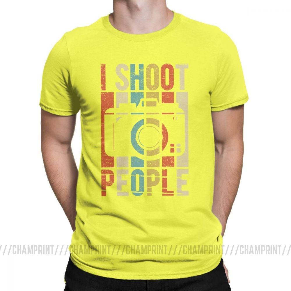 Мужская винтажная футболка с принтом 'Shoot People Photographer' Новинка 100% хлопок Футболка с коротким рукавом T