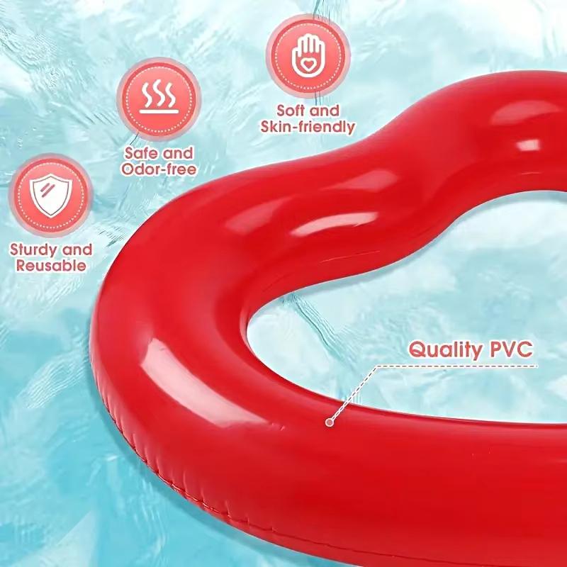1PC Inflatable Swimming Ring Water Swimming Pool PVC Swimming Ring Photo Props Love Swimming Circle Red 90/120cm