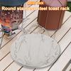 Camping Toaster Rack Stainless Steel Camp Stove Toaster for 4 Slices of Bread Picnic Hiking Portable Rack Toast Maker