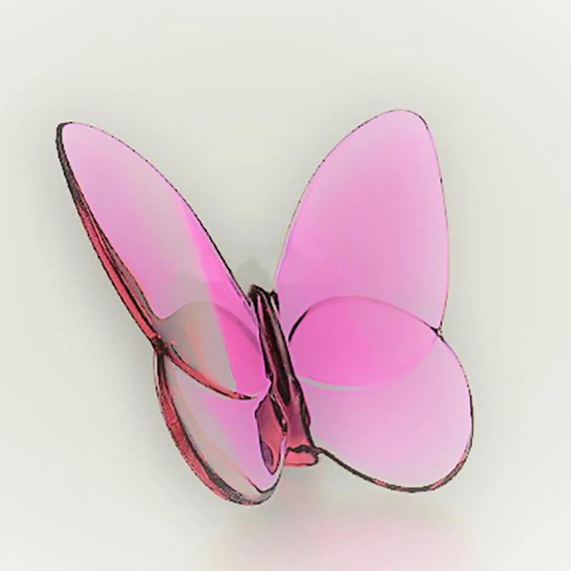 Хрустальные крылья бабочки Papillon, трепещущие, стеклянные, счастливые, бабочки, украшения, декор для дома, поделки, аксессуары, подарок на день рождения
