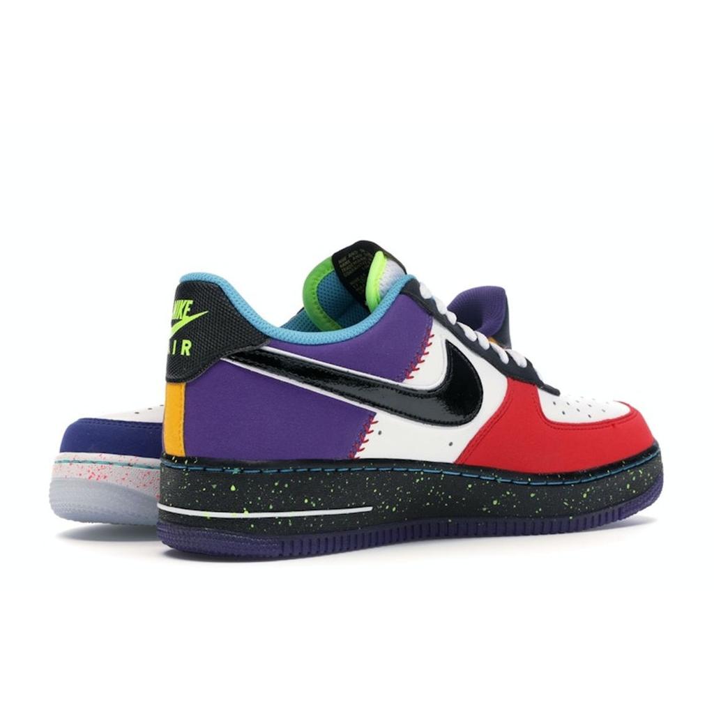 Nike Мужские кроссовки Air Force 1 07 LV8 What The LA, разноцветные, белые, черные CT1117-100