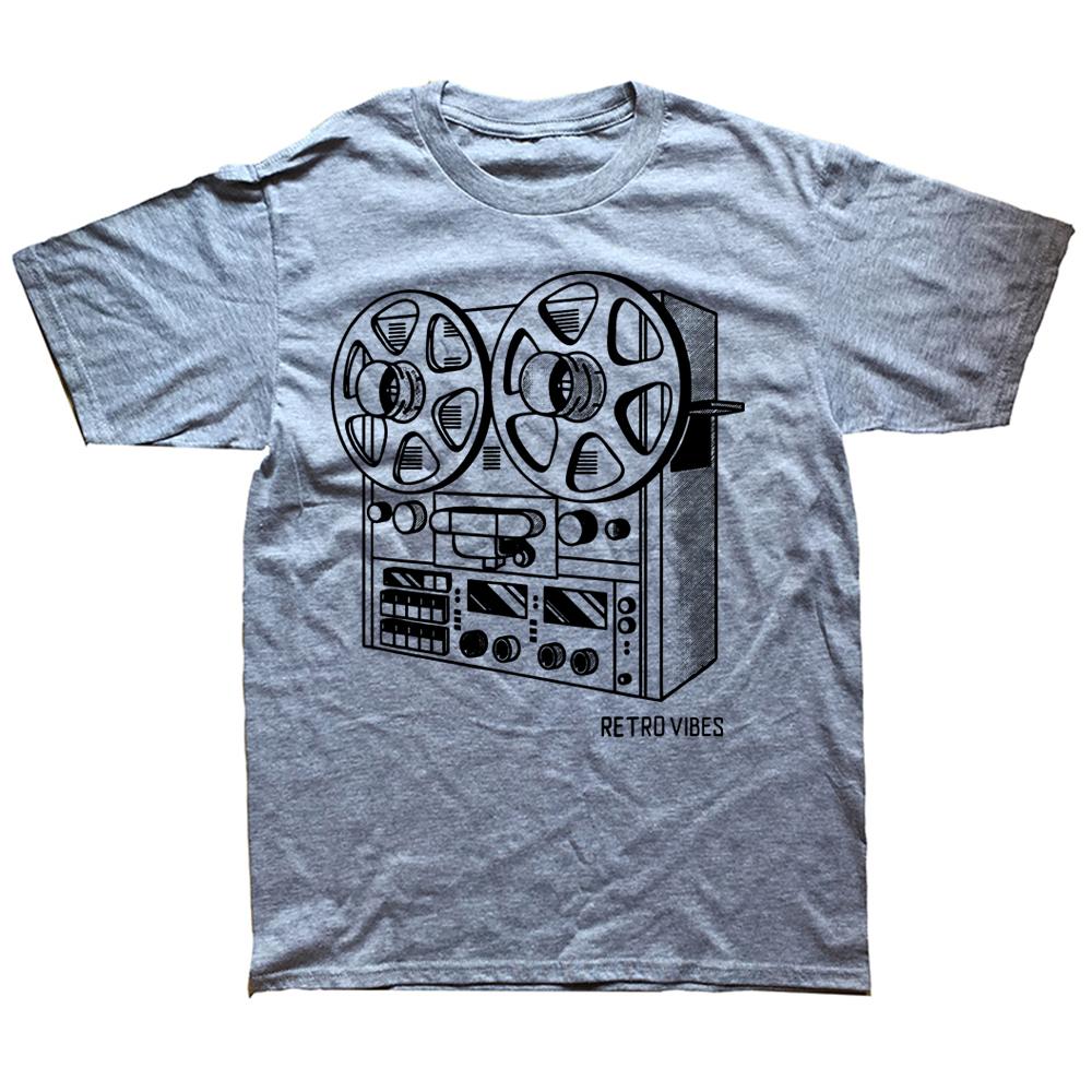 Novelty Cassette Tape Reel To Reel Analog Sound System T Shirts Streetwear Short Sleeve Birthday Gifts Summer Style Tshirt