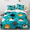Cartoon Animal Cat Duvet Cover 3D Large Print Double Size Quilt Cover Bedding Set Single Set