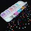 3D Butterfly Nail Glitter Flakes Holographic Iridescent Sequins 1 Set for Summer Beach Themed Nail Art Design