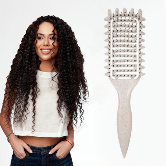 Curl Defining Hair Brush Vented Scalp Massage Air Cushion Comb Curly Hair Shaping Styling Detangling Brush Women Hairdressing Tool