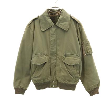 70-е 80-е военная лётная куртка 46 хаки с подкладкой мужская б/у