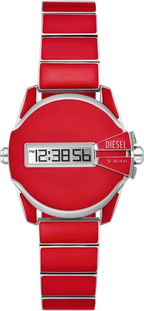 Часы Diesel Analog Digital Watch с ремешком из нержавеющей стали, мужские, DZ2192, Красный, Ремешок, Красный, Ремешок, Красный,
