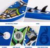 FunWater 11' SUP Touring Board Set – 10.5kg, 165kg capacity, 15cm thick – incl. paddle, pump, backpack – Blue - SUPFR02D