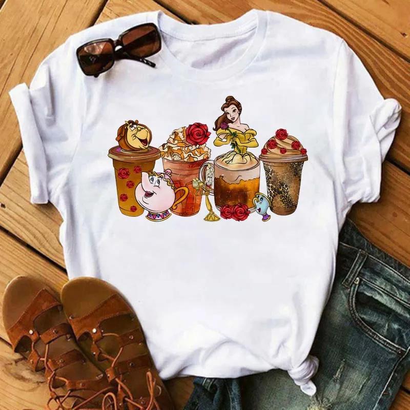 Princess Stitch Mouse Print Trendy Casual Unisexs Dessert Design Graphic Tshirt Round Street Style Tshirt