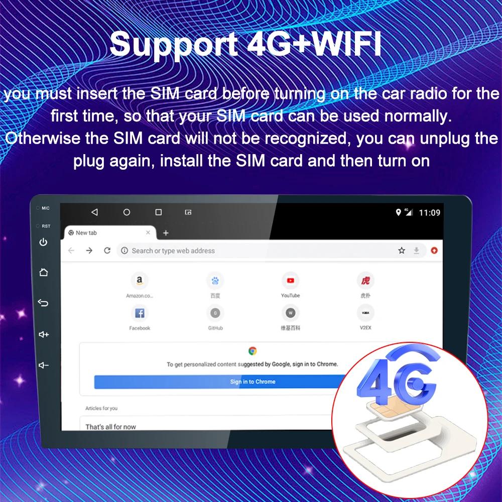X-REAKO Android 12 8 ядер 3G 32G автомобильное радио Carplay Auto 1 Din автомобильное радио 9/10 дюймов поворотный мультимедийный проигрыватель GPS WIFI DSP