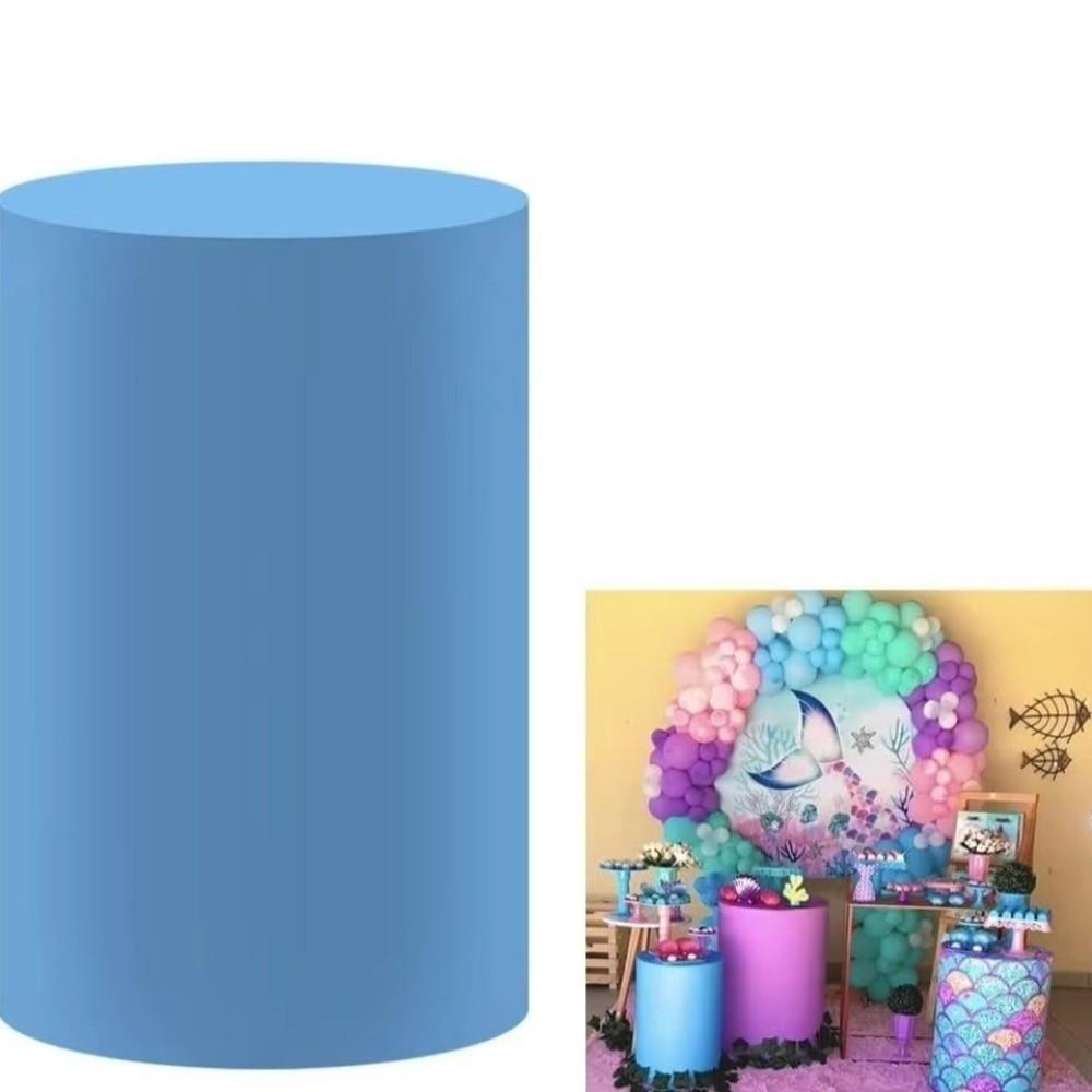 Reusable Desserts Tablecloth Polyester Decor Prop DIY Cylinder Cover  Birthday Party Wedding