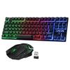 Wireless Gaming Keyboard and Mouse Set, Rechargeable, 90 Keys, LED Backlit RGB, 2.4GHz Wireless, Japanese Layout, Large Capacity, 4 DPI Levels,