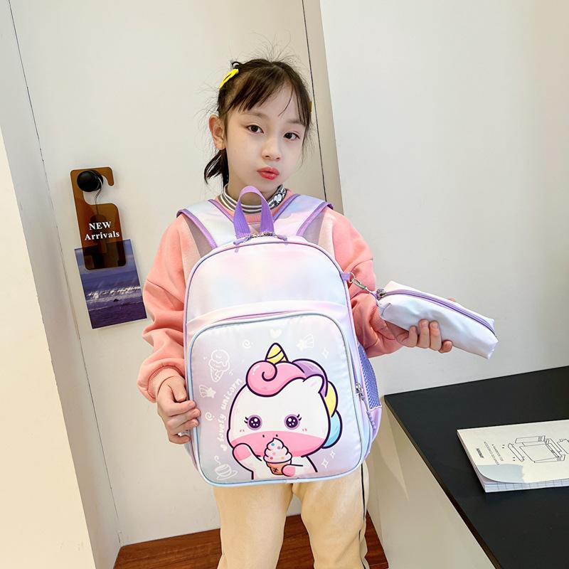 Школьная сумка для учеников детского сада и начальной школы Школьный рюкзак для мальчиков и девочек с принтом в иностранном стиле Большая вместимость Детский рюкзак Модный