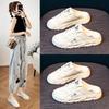 Baotou Half Slippers Women's Summer Outer Wear Flat Bottom Niche Casual Fashion Versatile Cool Slippers Women