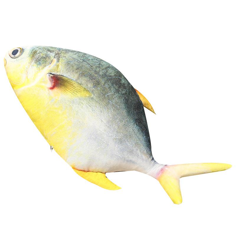Simulation Sea Fish Plush Toy Saury Salmon Throw Pillow Doll Golden Gun Bream Grouper Cushion Doll