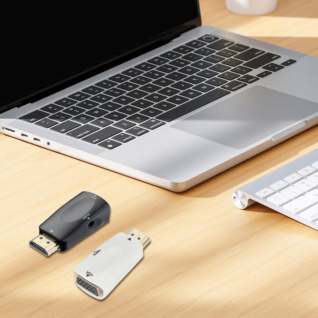 Адаптер HDMI-VGA 1080P Активный преобразователь HDMI-VGA для ноутбука с аудиокабелем 3,5 мм Позолоченные разъемы