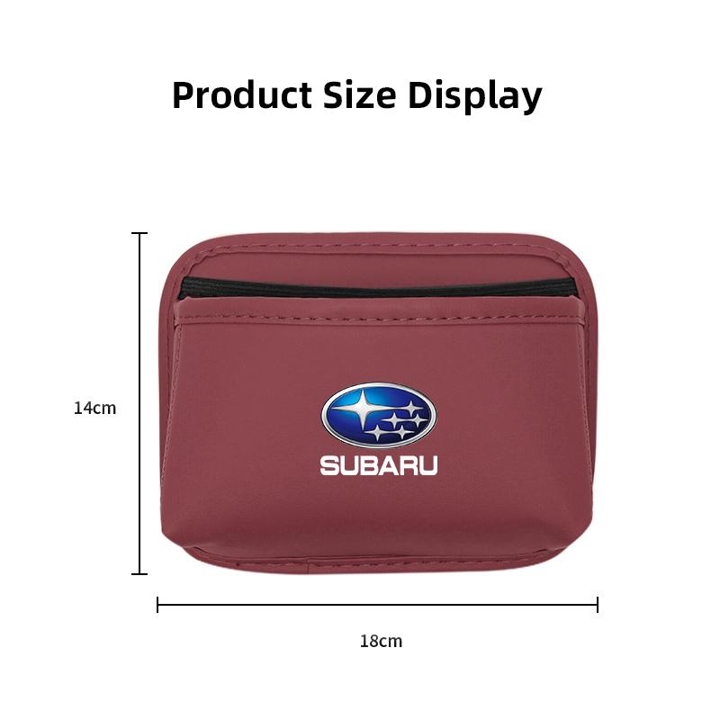 Keychain Multi-functional Car Storage Box Holder Leather Auto Door Side Case Backseat Bag For Subaru STI Forester BRZ OutbackWRX edr87