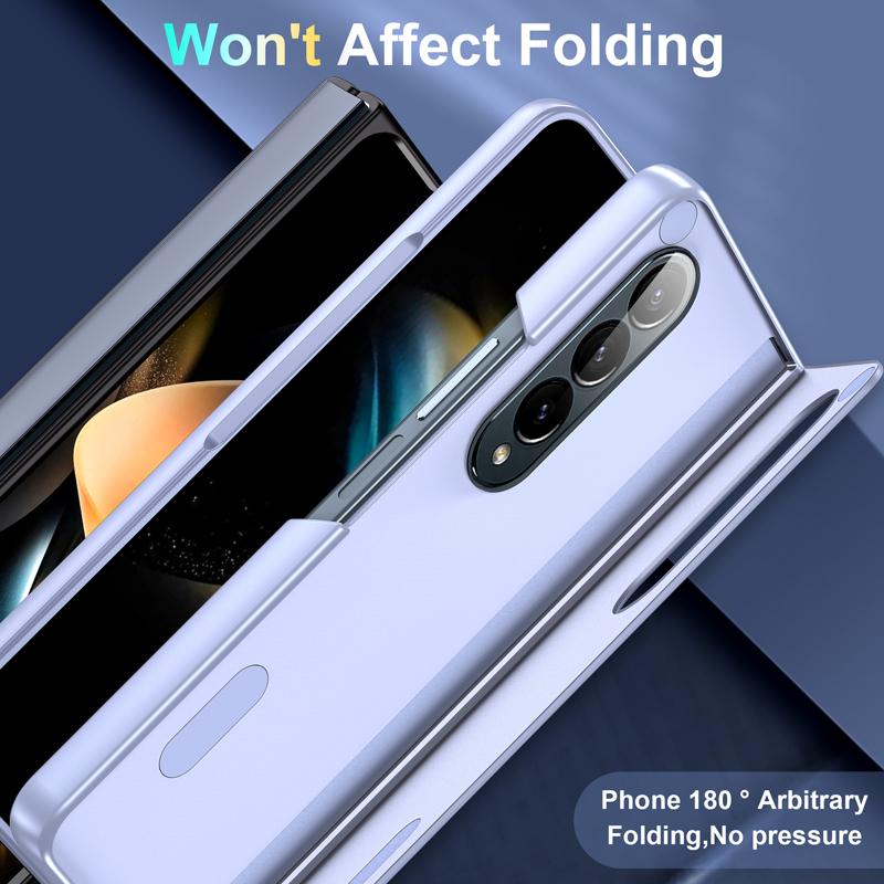 Чехол для Samsung Galaxy Z Fold 4 5 6 7, Ultimate Touch Feeling, PC-подставка, складной, противоударный, полнозащитный чехол для Z Fold4 5