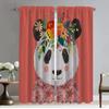 Цветочные друзья Животные Современные шторы для гостиной 2 шт. Домашние интерьерные шторы для камеры Тюль для спальни Затемняющая штора