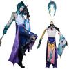 [Kanzuryohin] Xiao Cosplay with Wig Gobo Yasha Genshin Cosplay Costume Adult Costume Cultural Festival Event Costume Stage Clothes Xiao Cosplay (Wig