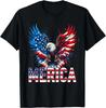 Патриотическая футболка с принтом орла Merica, футболка с коротким рукавом с флагом США для мужчин