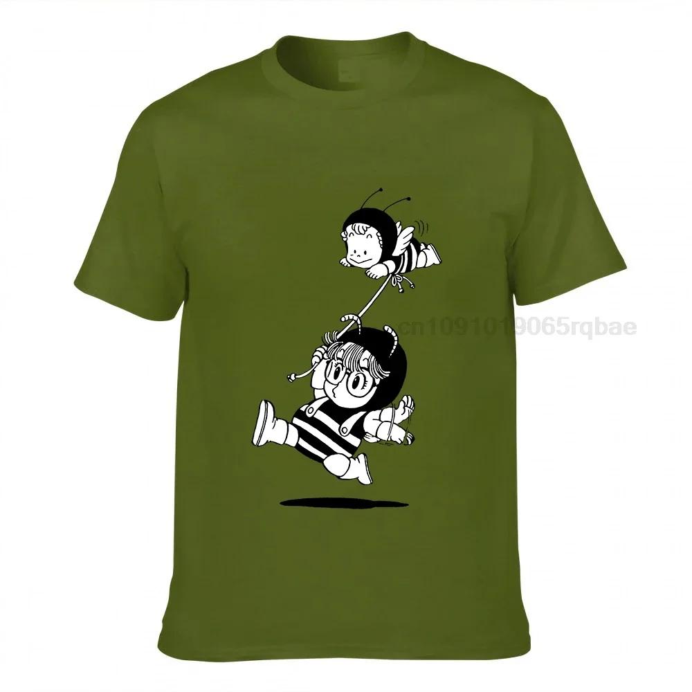 Arale Gachan Bees Tops T Shirts Unisex Dr Slump Toriyama Anime Unisexga Cute Robot Premium Cotton Tshirts Camisas T Shirt