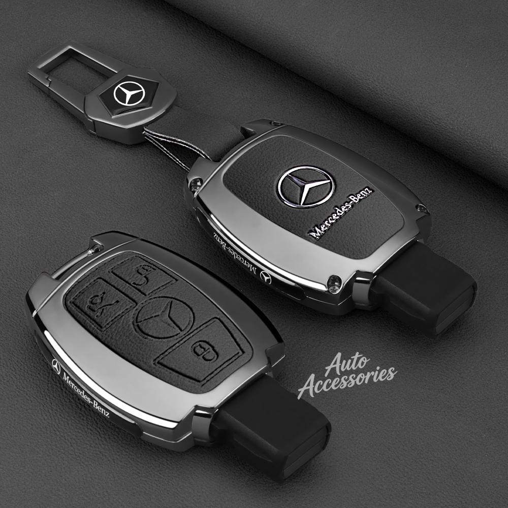 DDJ2   Leather Car Key Case Case Shell Protection For Mercedes Benz A B C E Class GLS GLA GLK GLC CLS CLA AMG W204 W205 W212 W463 W176