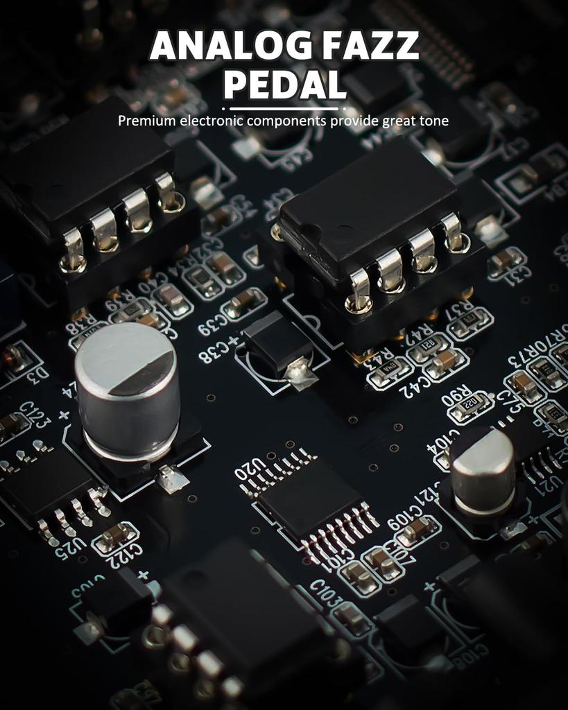 STRICH Jimi Fuzz Guitar Compact Electric Guitar Mini Classic and Gain True Bypass for Electric Orange Pedal, Fuzz, Sound, Volume, Tone, Controls,