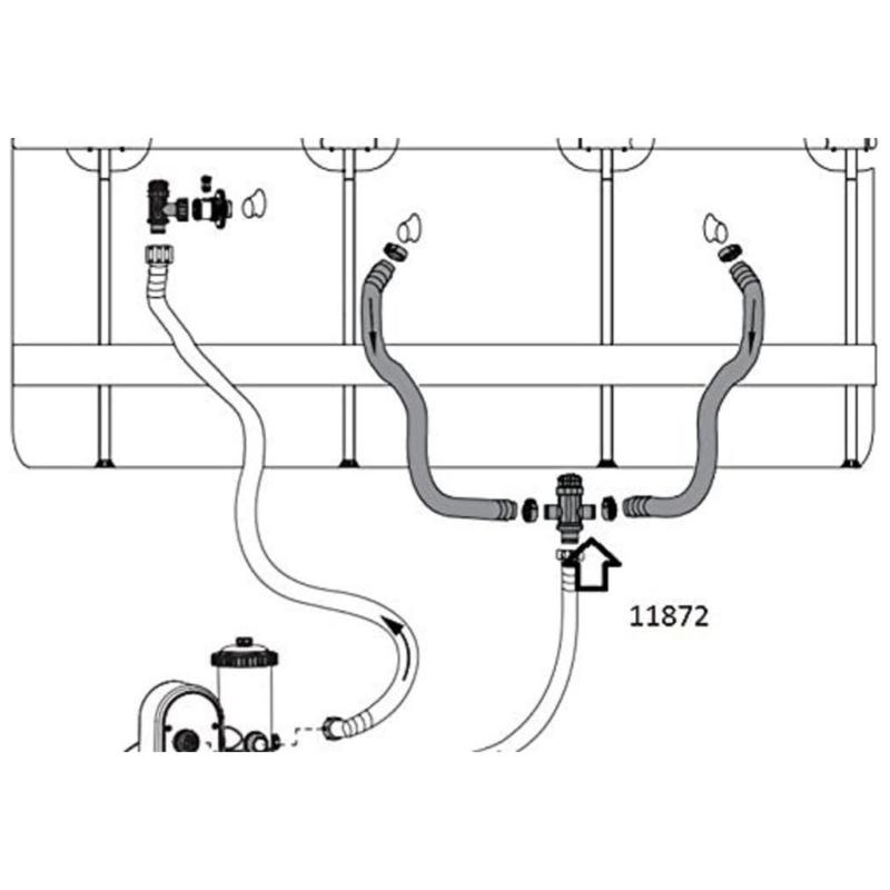 Pool Hose Plunger Valved Kit for Above Ground Swimming Pool Plunger Valved Replacement Parts for Filter Circulation
