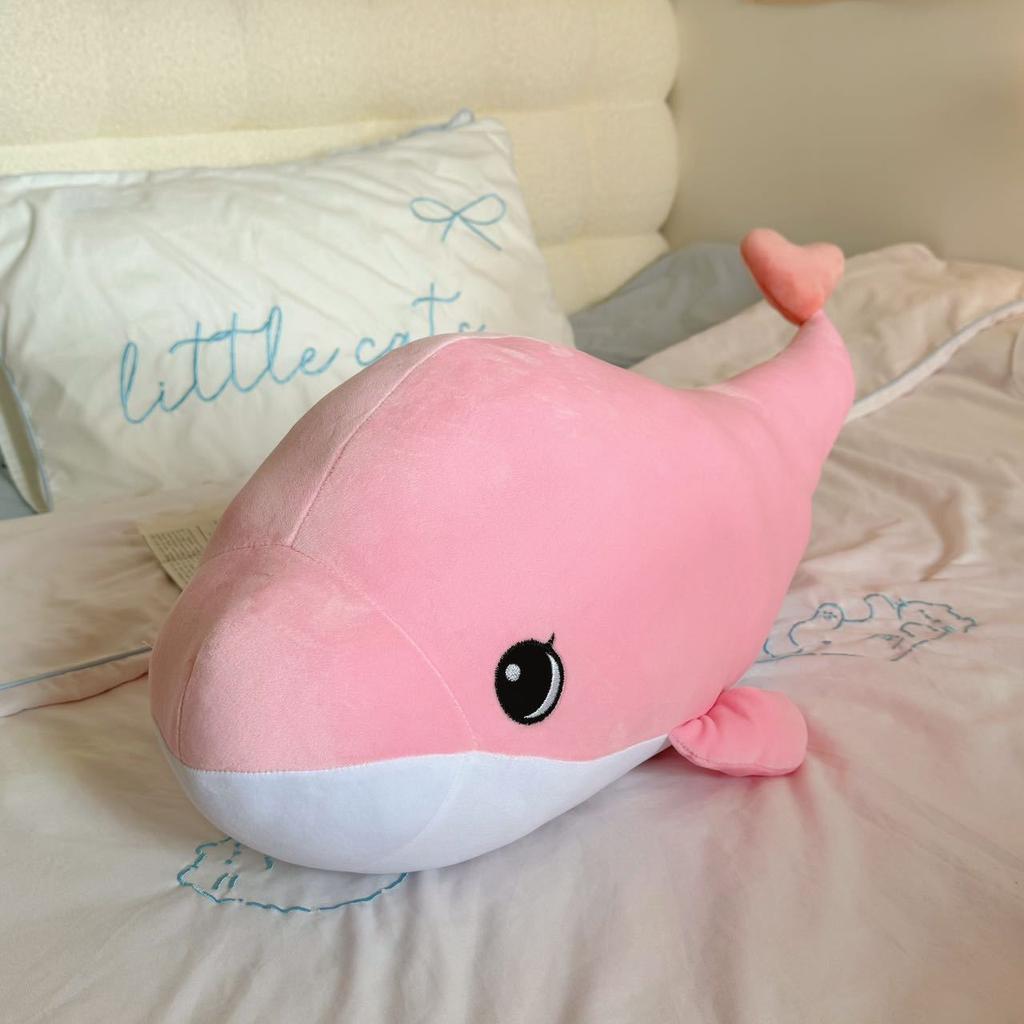 Soft Whale Pillow Plush Toy Doll Big Whale Doll Home Pillow Girl Soothing Ragdoll