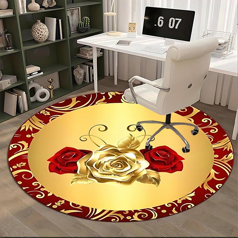 Коврик для стула Golden Rose, Ковер для офиса, Роскошный домашний декор, Подарок-ковер для гостиной, спальни, различных комнат1118035a