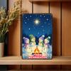 YZFQFrohe Weihnachten Metal Tin Sign Merry Christmas in German Poster Wall  for Bar Home Party Holiday  Decor 12X8inch ZW-71