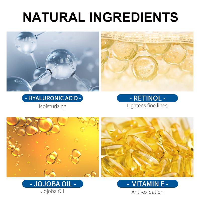 Крем для лица с прессованным ретинолом 50 мл Гладкий Нежный Сияющий и Полупрозрачный Быстрое Впитывание Кожей Ретинол Антивозрастная Сыворотка