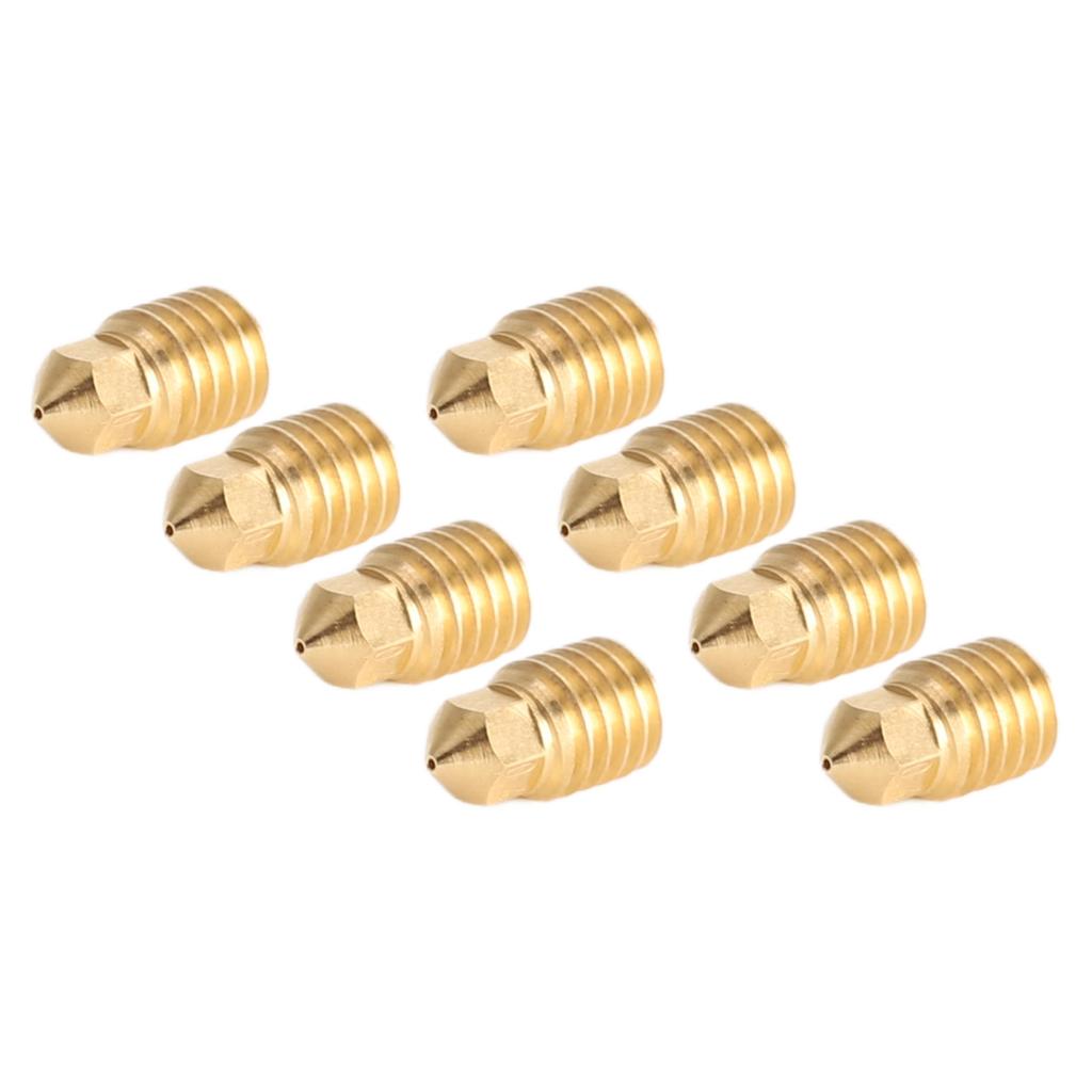 8Pcs 3D Printer Brass Nozzle Hotend Replacement for Bambu Lab X1c P1p 1.75 0.4mm High Temperature