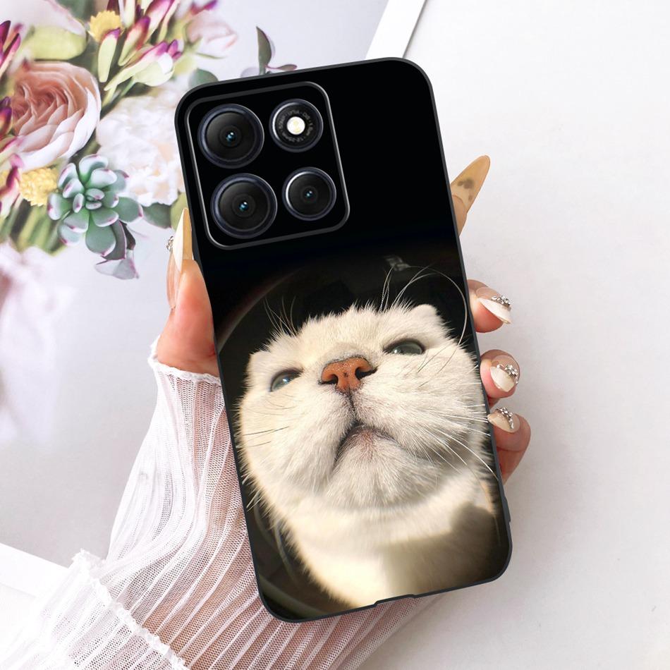For Motorola Moto G86 Power Cute Flower Butterfly Cat Painted Case For Moto G86 G86Power Black Silicone Soft Phone Cases